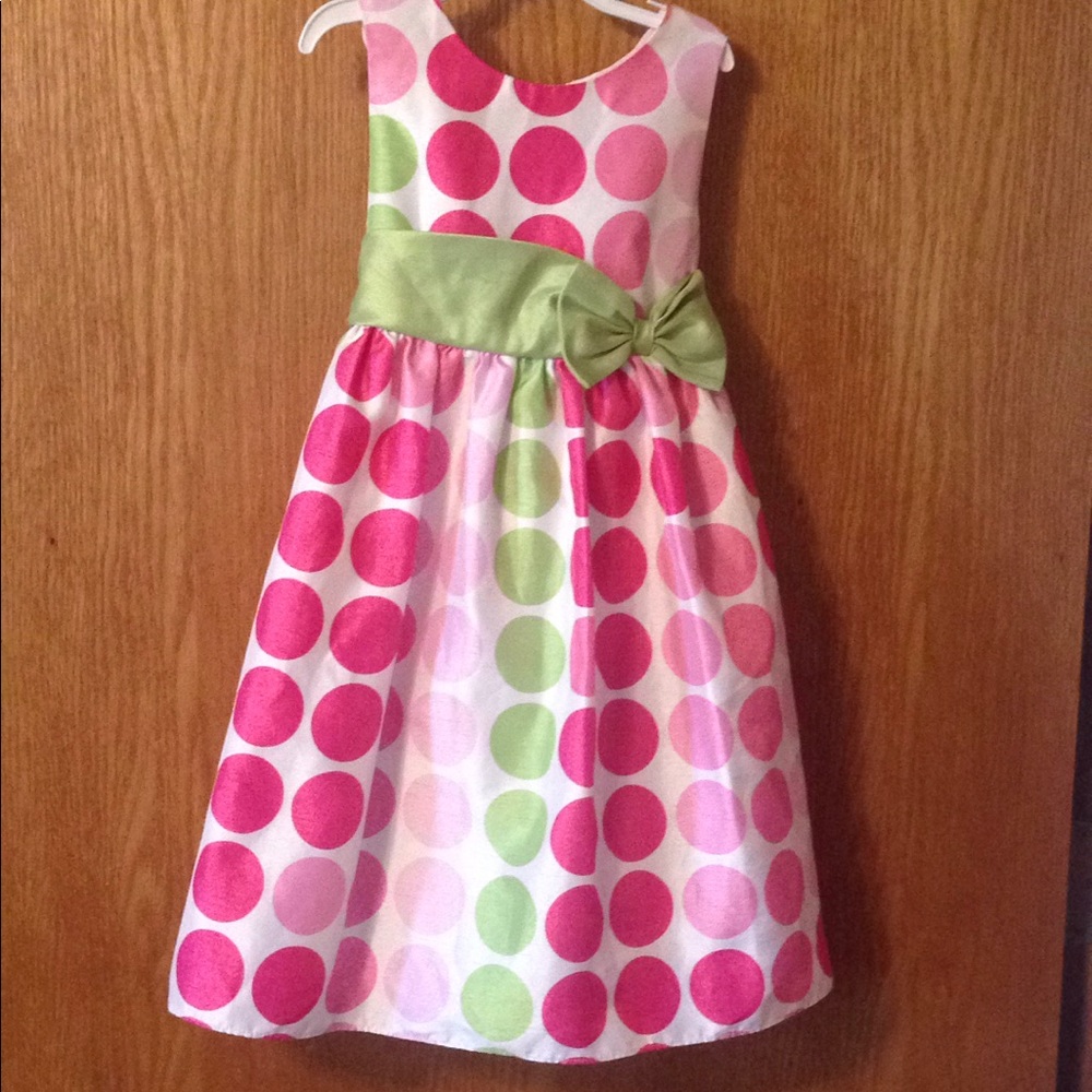 Little girls 4T rare too polka dot dress